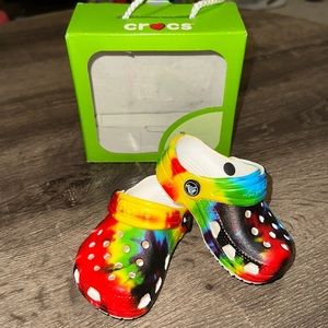Tie dye baby crocs